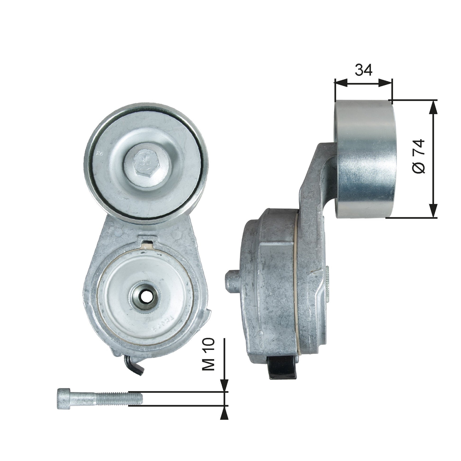 GATES GATT38725 V-Ribbed Belt Tensioner Lever