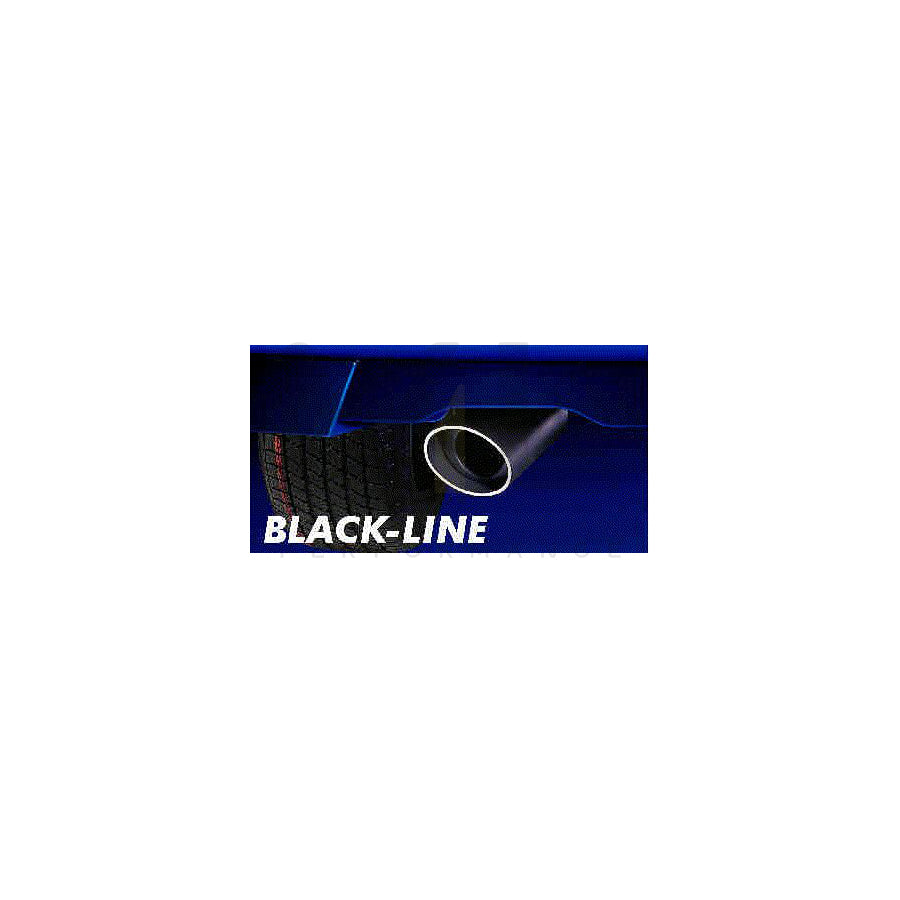 HJS 81 02 5031 Exhaust tip oval, 180mm, Black Line
