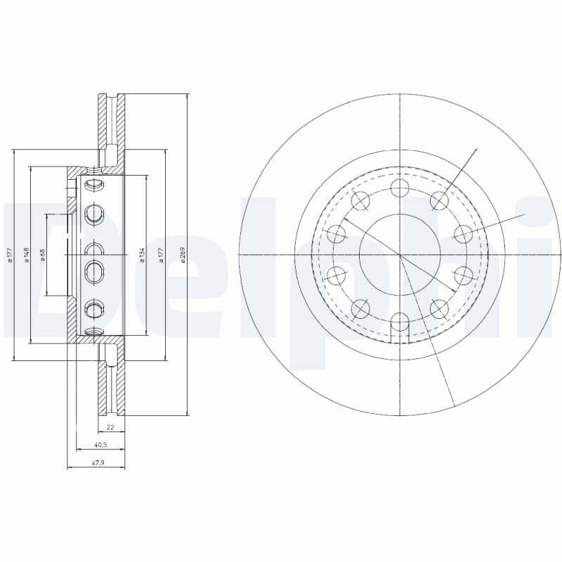 DELPHI BG4058 Brake Disc .