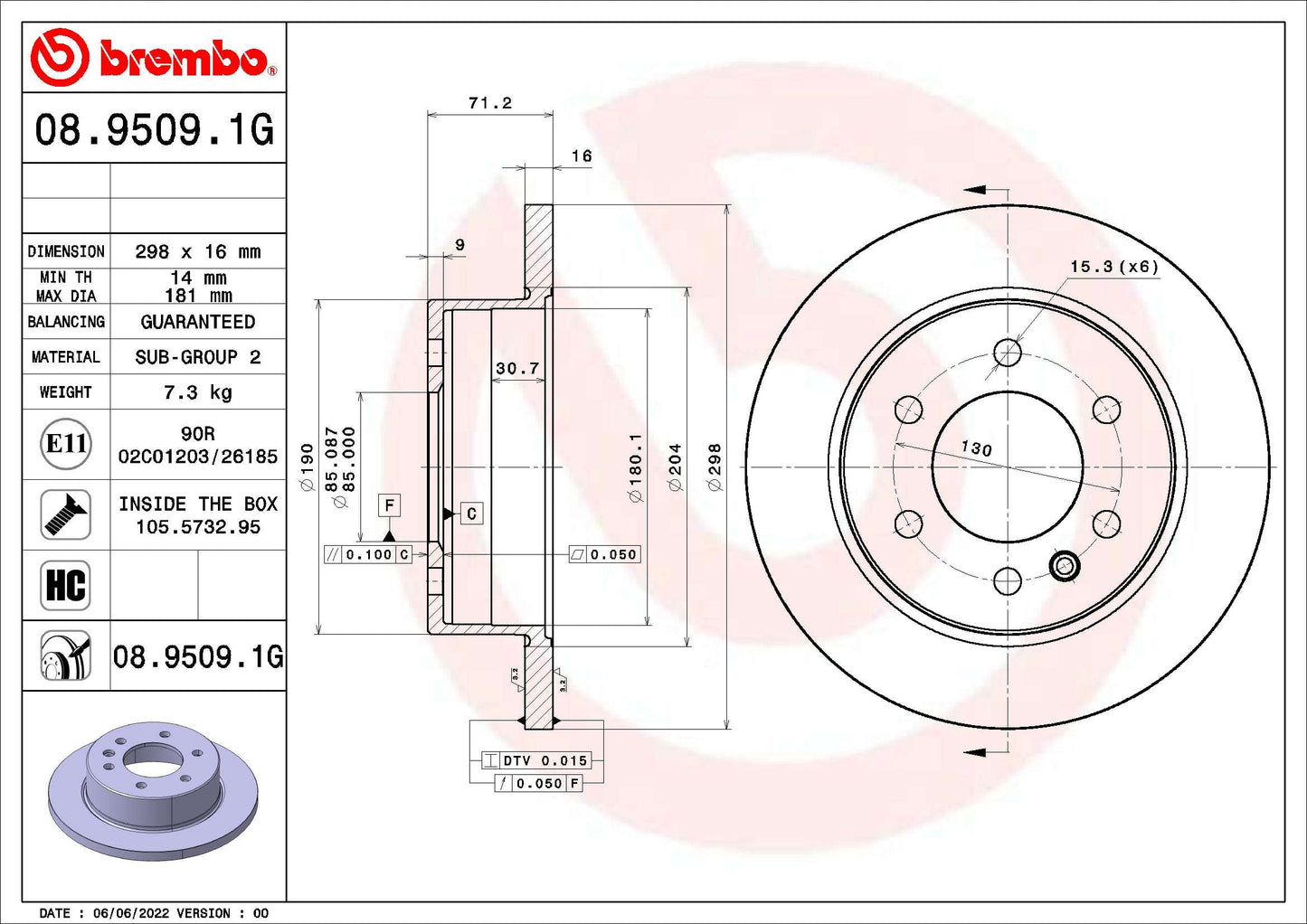 SBP 04-SA005 Brake Shaft