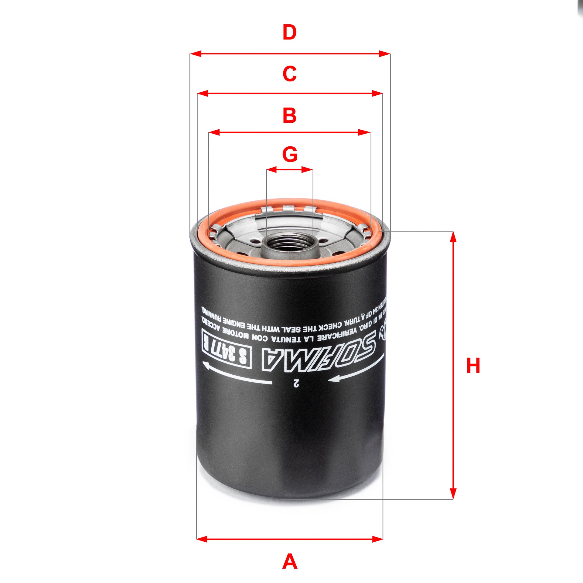 SOFIMA S3477R Oil Filter
