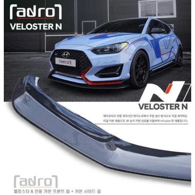 Adro A10A20-1201 Hyundai Veloster N & Turbo Carbon Fibre Front Splitter V1 (2018+)