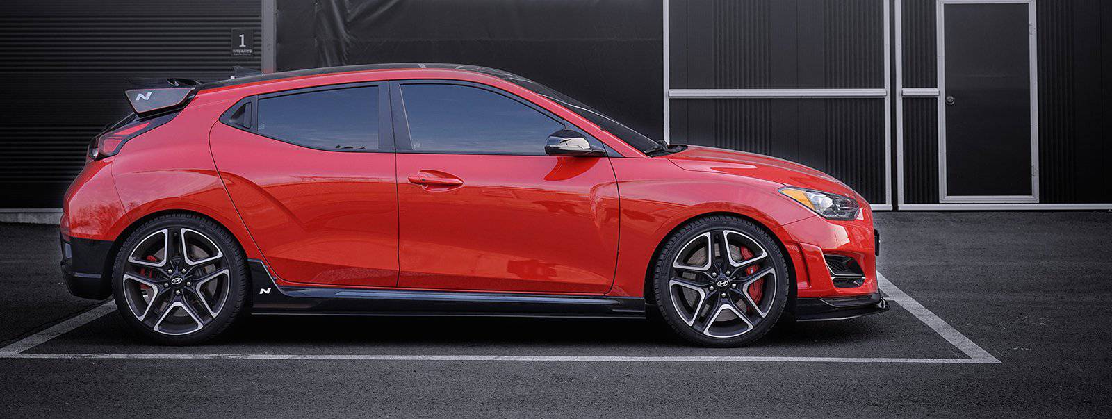 Adro A10A20-1401 Hyundai Veloster N & Turbo Carbon Fibre Side Skirts V1 (2018+)