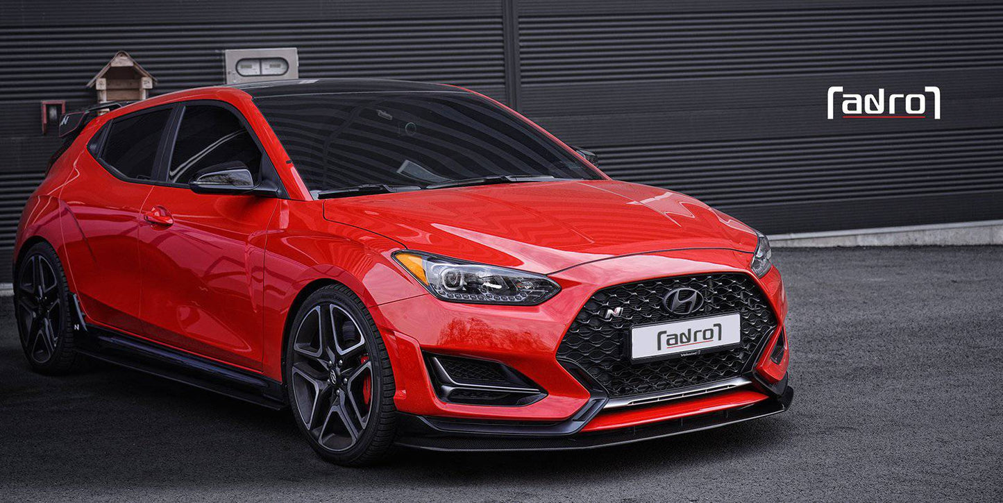 Adro A10A20-1401 Hyundai Veloster N & Turbo Carbon Fibre Side Skirts V1 (2018+)