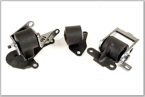 Innovative Mounts Innovative 96-00 Civic H-Series Black Steel Mounts 85A Bushings