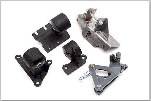 Innovative Mounts Innovative 88-91 Civic H-Series Black Steel Mounts 85A Bushings (Manual Hydro Actuator)