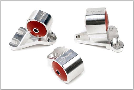 Innovative Mounts Innovative 90-91/92-93 Acura Integra GS-R Silver Aluminum Billet Mount Kit 60A Bushings (Cable)