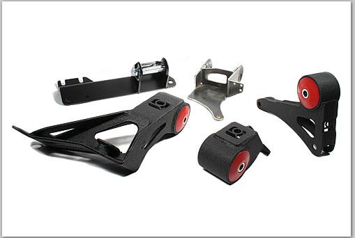 Innovative Mounts Innovative 90-93 Integra K-Series Black Steel Mounts 85A Bushings (Not K24 Trans)