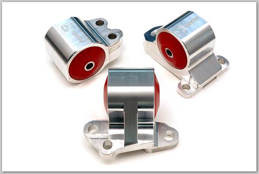 Innovative Mounts Innovative 92-95 Civic B/D Series Black Aluminum Mounts 85A Bushings (3 Bolt)