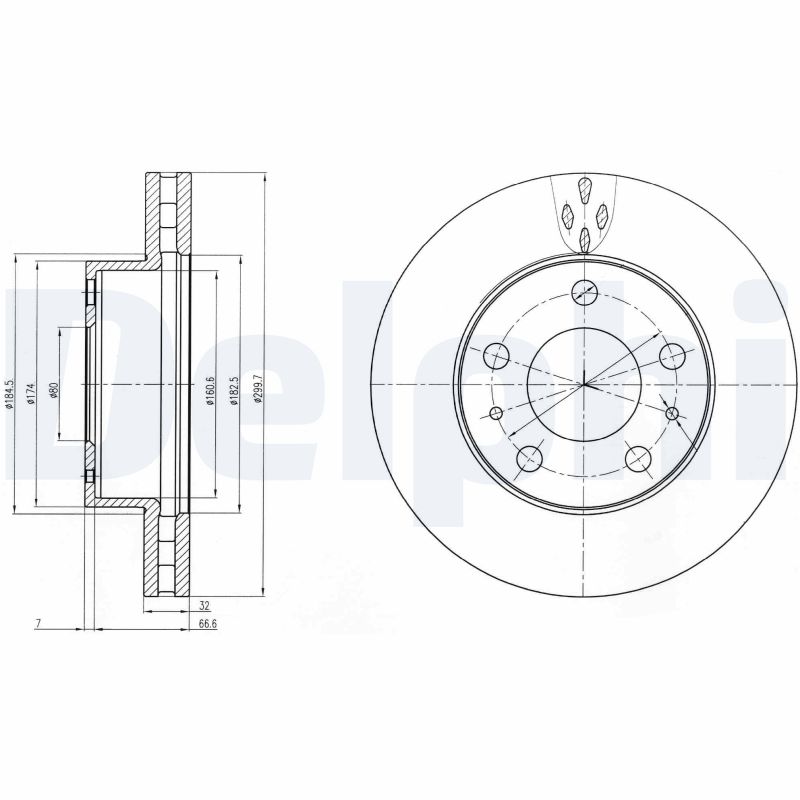 DELPHI BG4060 Brake Disc .