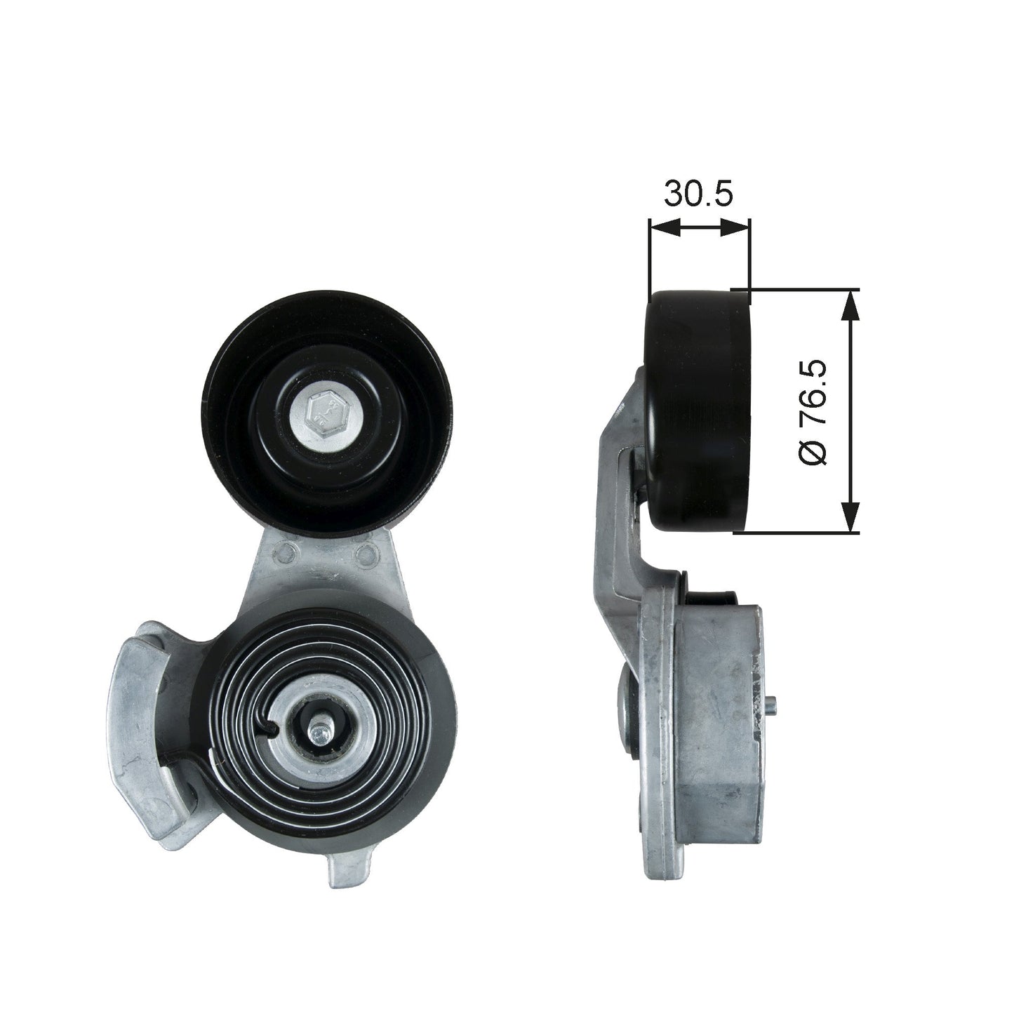 GATES GATT39366 V-Ribbed Belt Tensioner Pulley