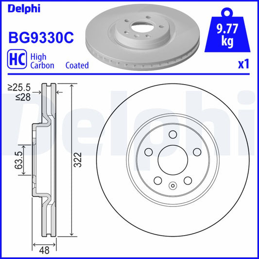 DELPHI BG9330C Brake Disc
