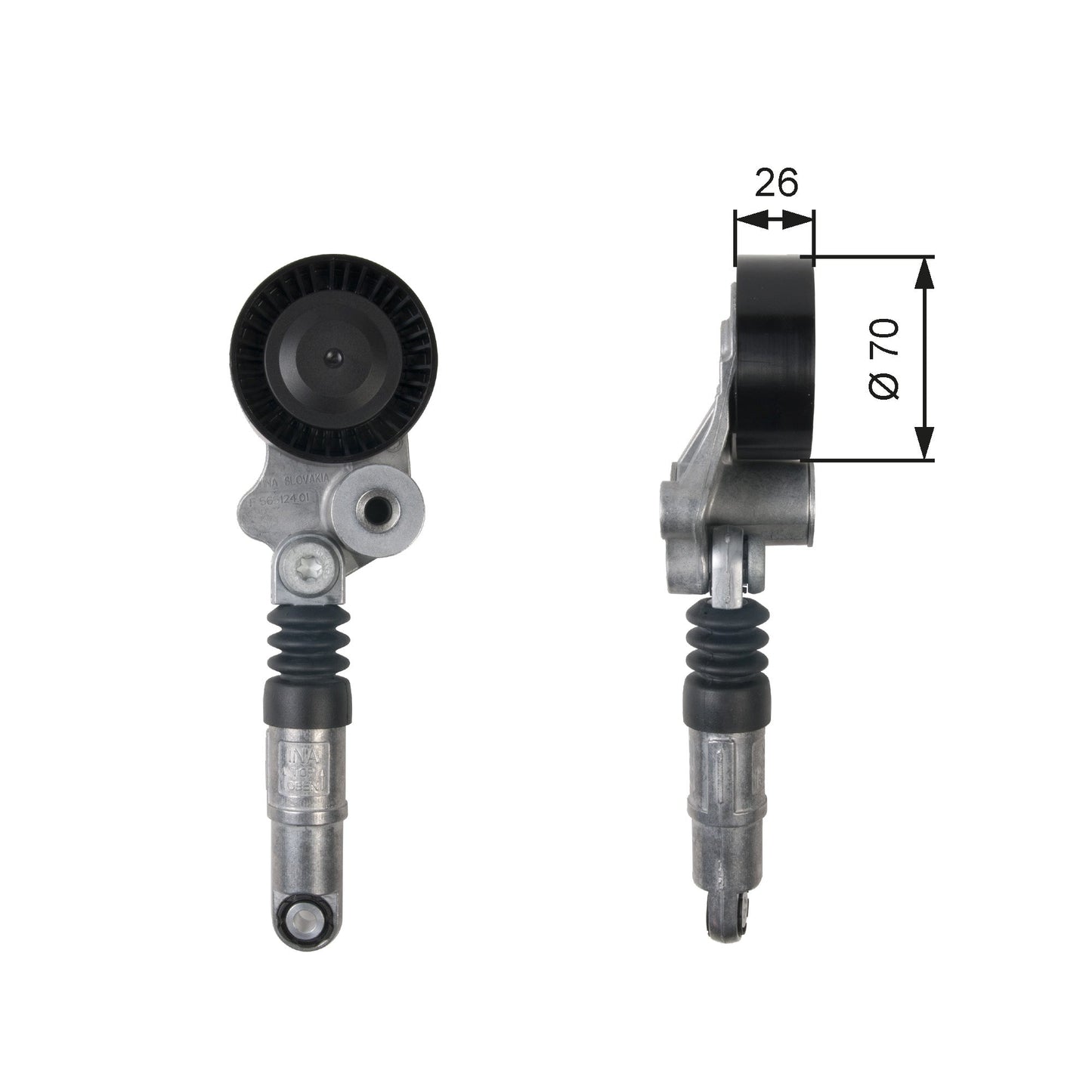 GATES GATT39158 V-Ribbed Belt Tensioner Pulley