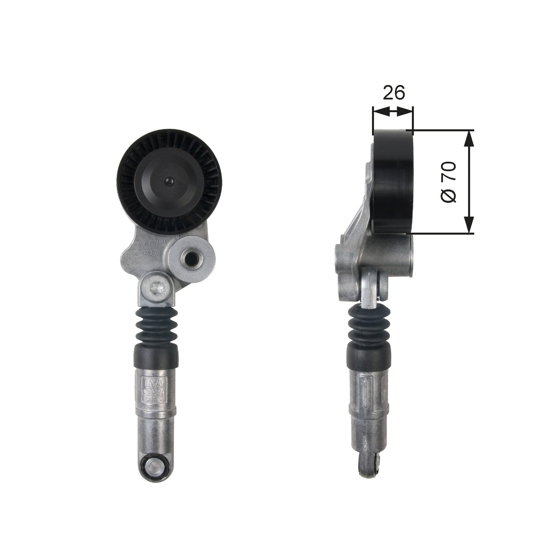 GATES GATT39158 V-Ribbed Belt Tensioner Pulley