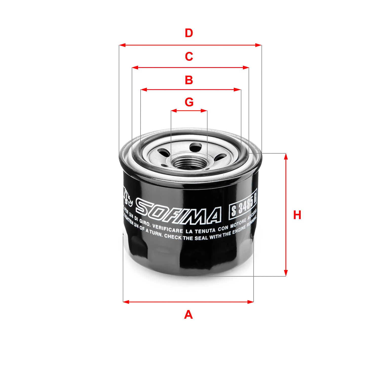 SOFIMA S3485R Oil Filter