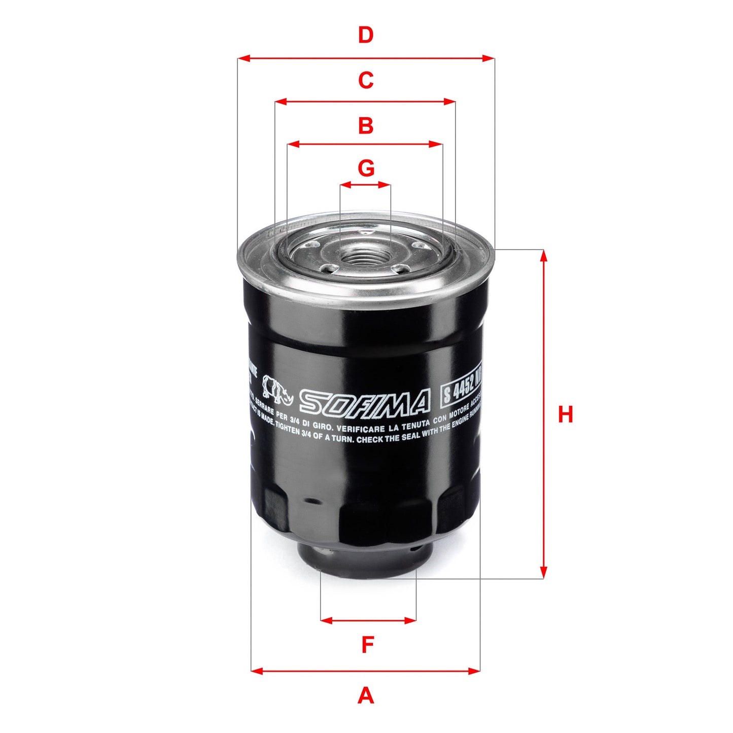 SOFIMA S4452NR Fuel Filter