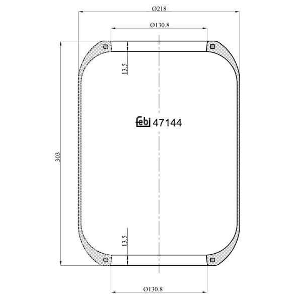 FEBI FE47144 Air Suspension Bellow