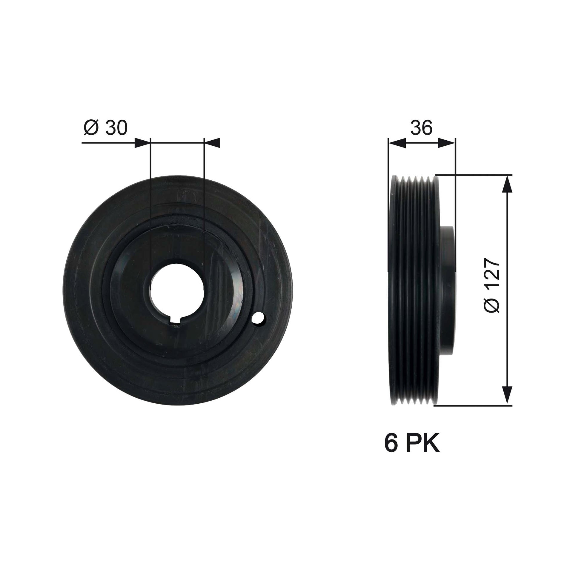 GATES GATTVD1097 Crankshaft Belt Pulley