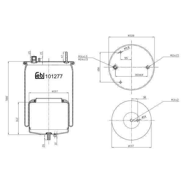 FEBI FE101277 Air Suspension Bellow
