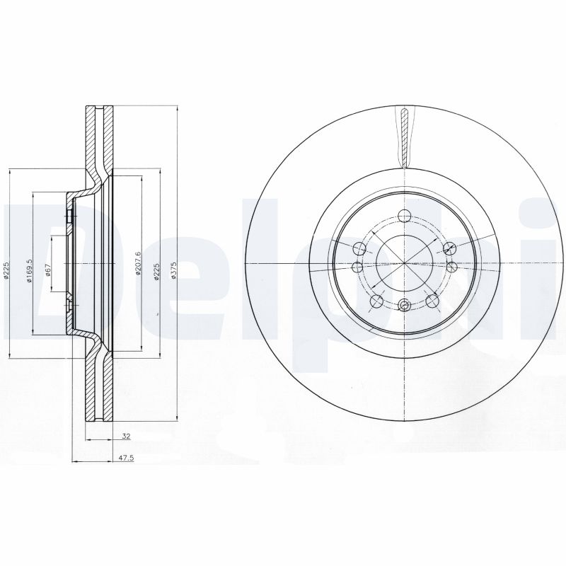 DELPHI BG9060C Brake Disc