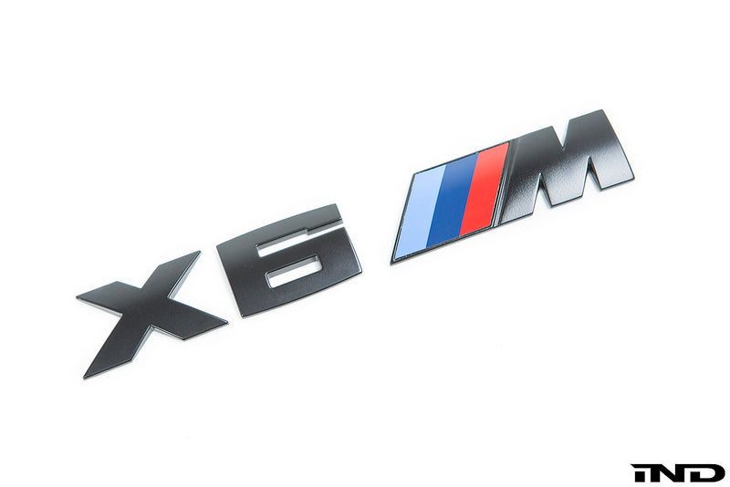 IND E71 X6M Painted Trunk Emblem