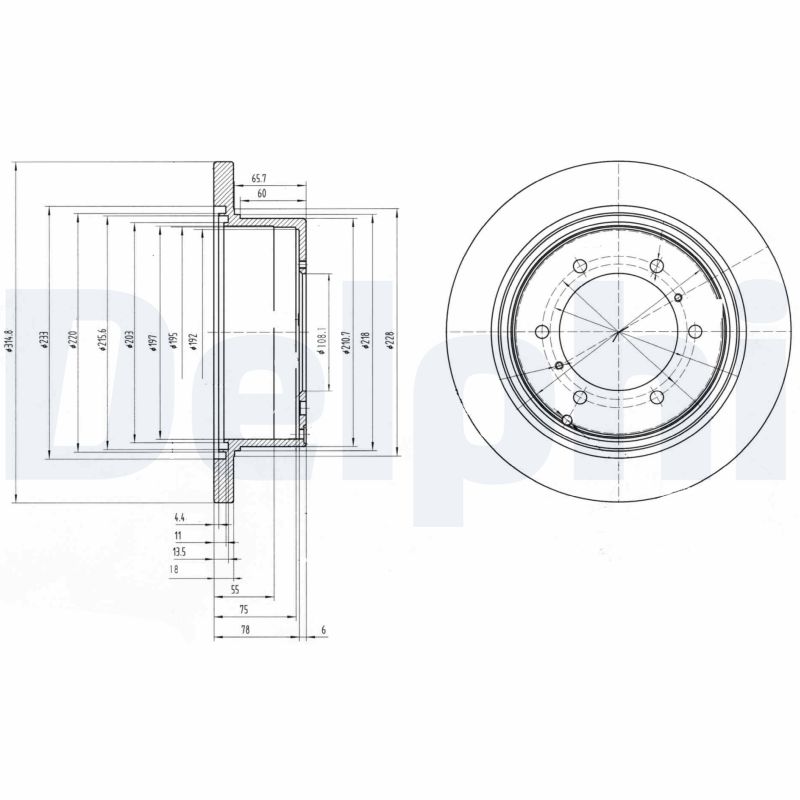DELPHI BG3105 Brake Disc .