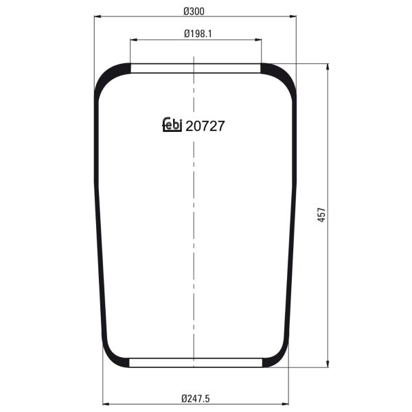 FEBI FE20727 Air Suspension Bellow