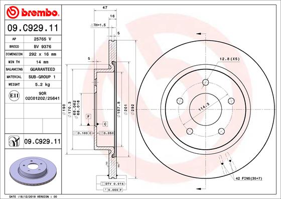 AUGER AUG53871 Disc Brake Caliper Repair Kit