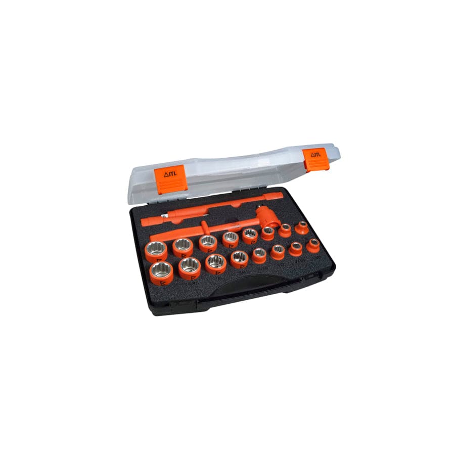 ITL Insulated ITL03095 Insulated Socket Set of 19 1/2in Drive