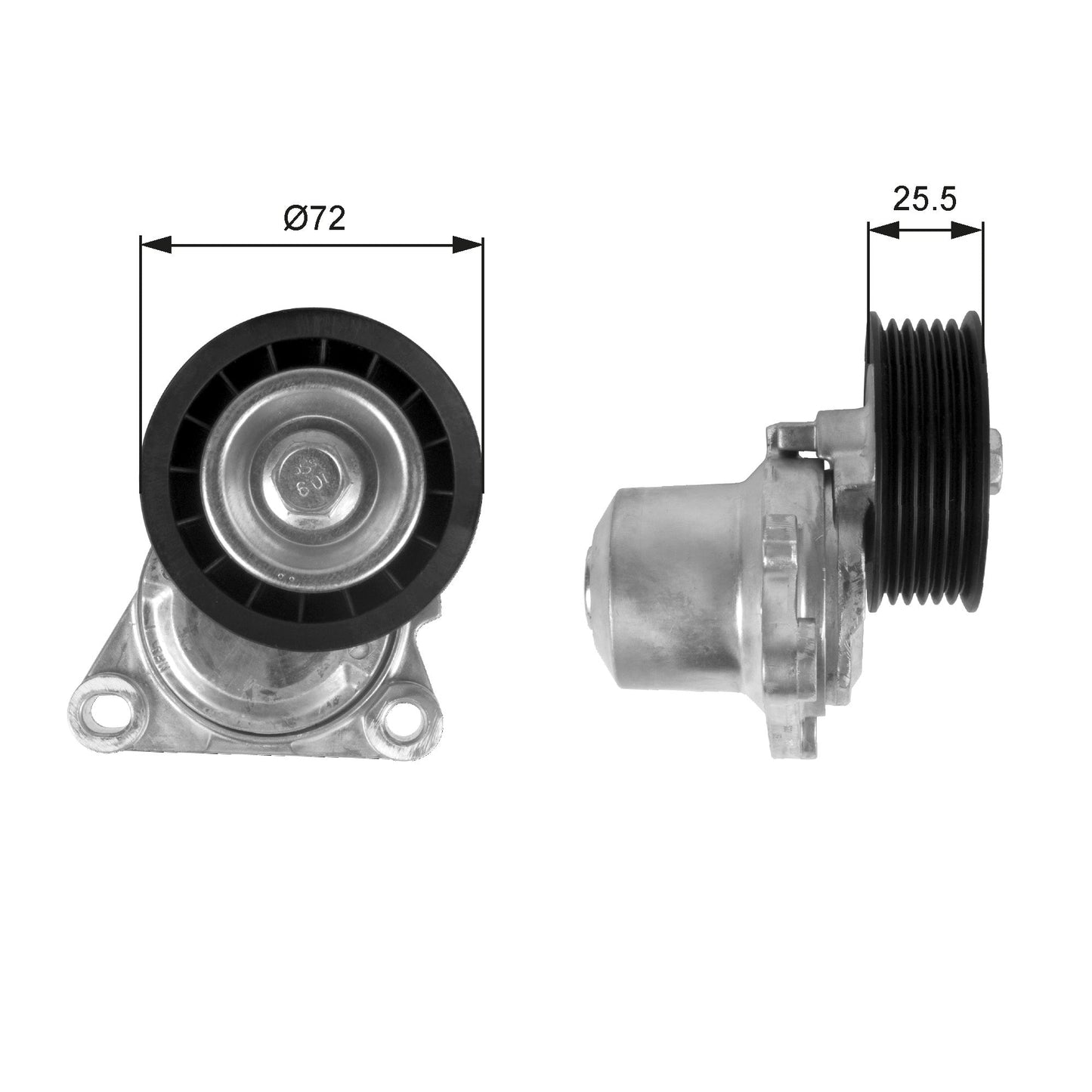 GATES GATT38408 V-Ribbed Belt Tensioner Pulley