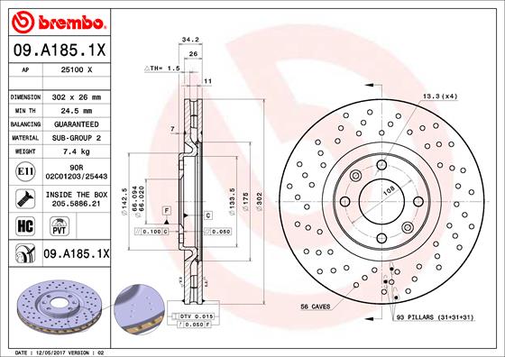 TOURMAX BCR-305 Disc Brake Caliper Repair Kit