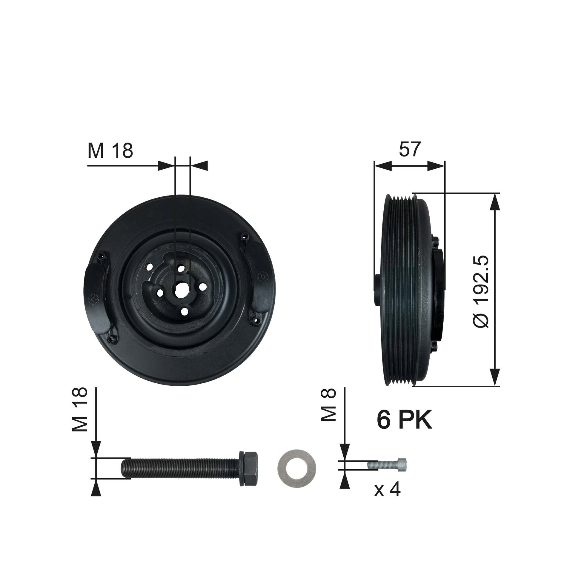 GATES GATTVD1033A Crankshaft Belt Pulley