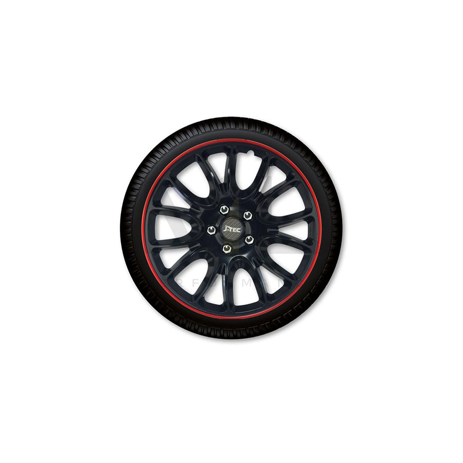 J-TEC Hero, GTR J13175 Wheel trims 13 Inch Black/Red