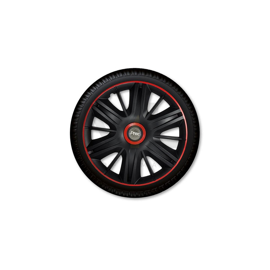 J-TEC Maximus, Black Red J16126 Wheel trims 16 Inch Black/Red