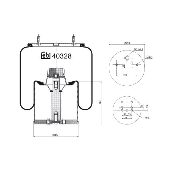 FEBI FE40328 Air Suspension Bellow