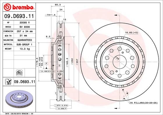 TOURMAX BCF-144 Disc Brake Caliper Repair Kit