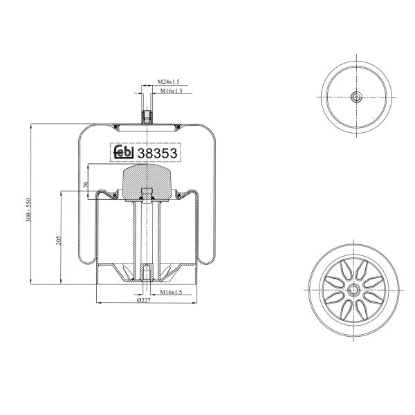 FEBI FE38353 Air Suspension Bellow