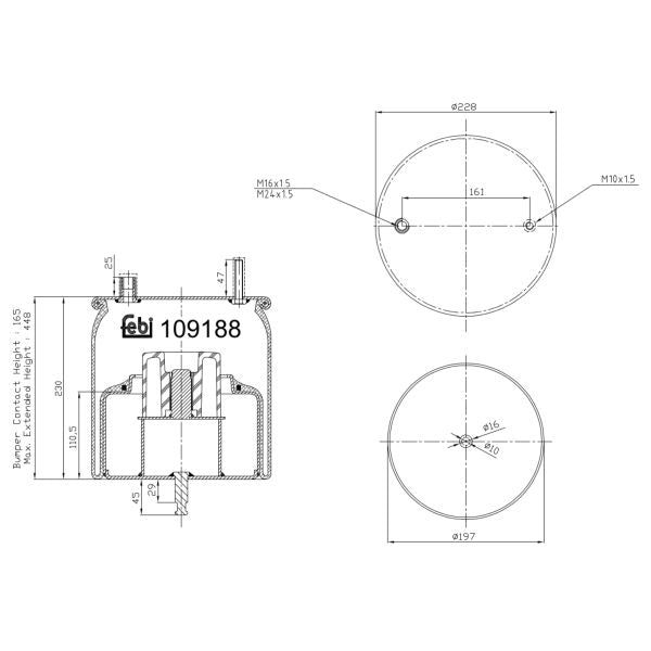 FEBI FE109188 Air Suspension Bellow