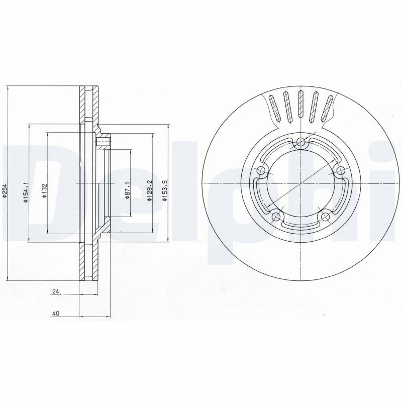 DELPHI BG4098 Brake Disc .