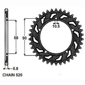 SUNSTAR SUNR1-3085-36 Chain Sprocket