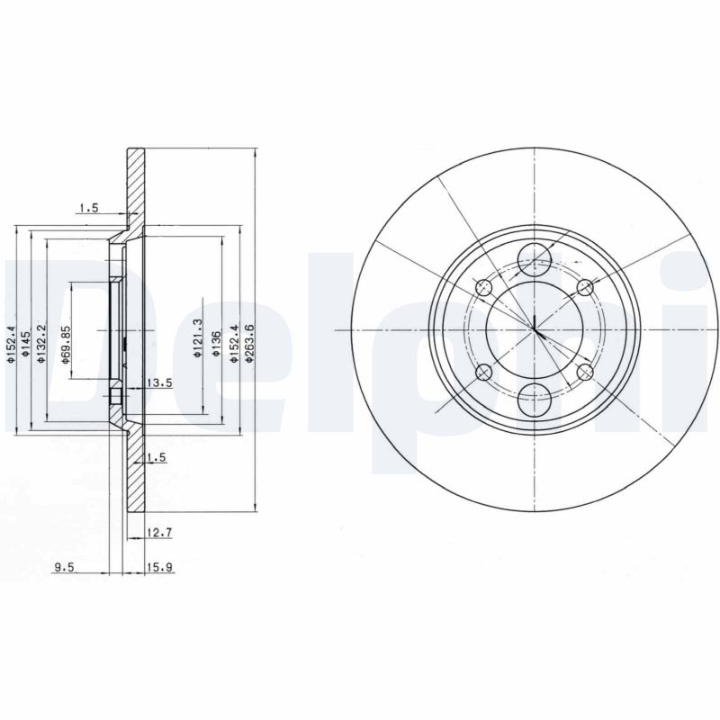 DELPHI BG2084 Brake Disc .