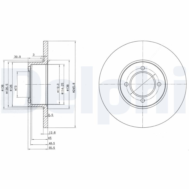DELPHI BG2069 Brake Disc .