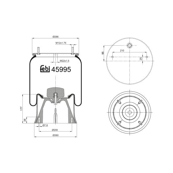 FEBI FE45995 Air Suspension Bellow