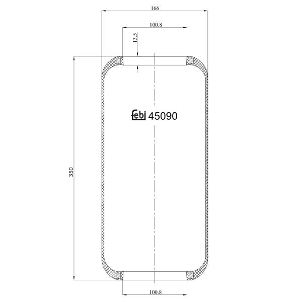 FEBI FE45090 Air Suspension Bellow