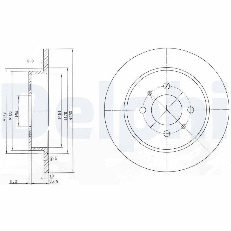 DELPHI BG3102 Brake Disc .