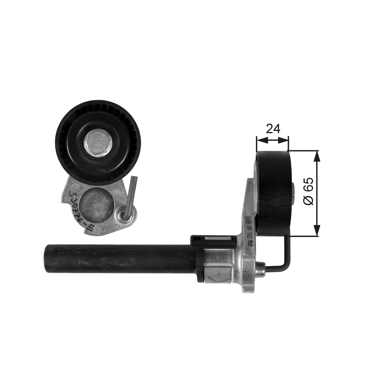 GATES GATT39087 V-Ribbed Belt Tensioner Pulley