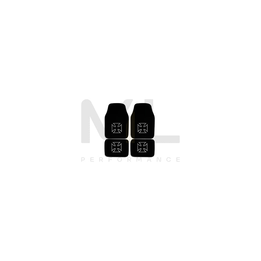 JOM 20699 Floor mat set Textile, Front and Rear, Black
