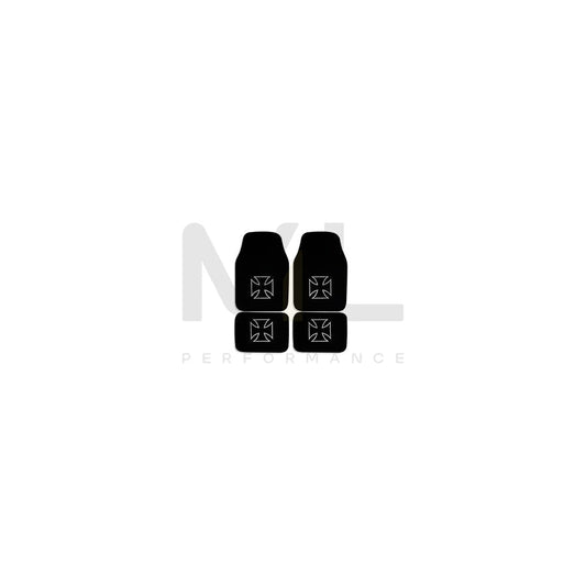 JOM 20699 Floor mat set Textile, Front and Rear, Black