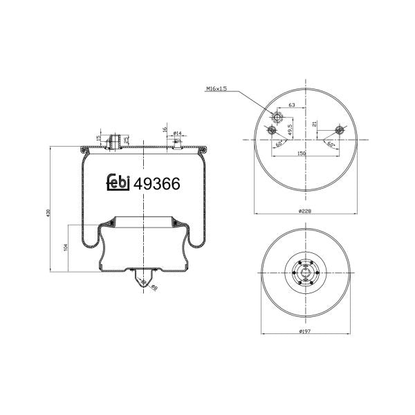 FEBI FE49366 Air Suspension Bellow