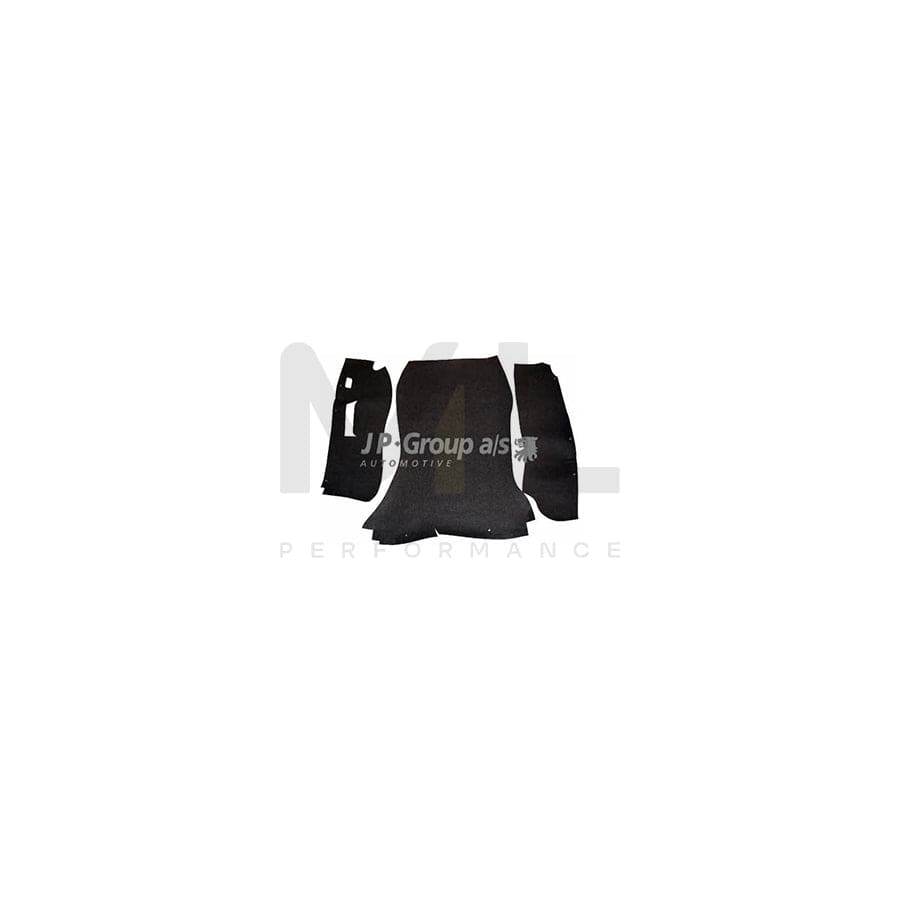 JP GROUP 1689500310 Floor mat set for PORSCHE 911 Textile, Boot, Quantity: 3, Black